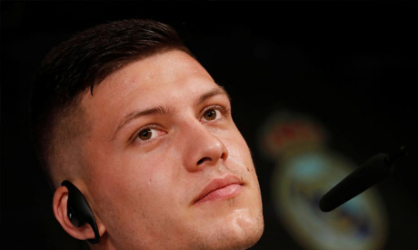Real Madrid new signing Luka Jovic during a press conference (REUTERS)