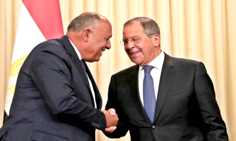 Sameh Shoukri and Sergei Lavrov