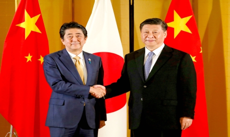 Shinzo Abe and Xi Jinping