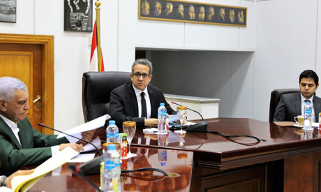 Minister of Antiquities Khaled El-Enany during the meeting