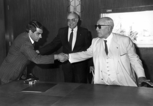 Ben Ali with Habib Bourguiba,