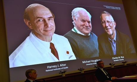 US-British trio win Nobel Medicine Prize for Hepatitis C discovery