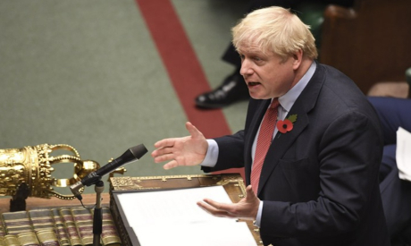 File Photo: British Prime Minister Boris Johnson speaks at the House of Commons in London, Britain (