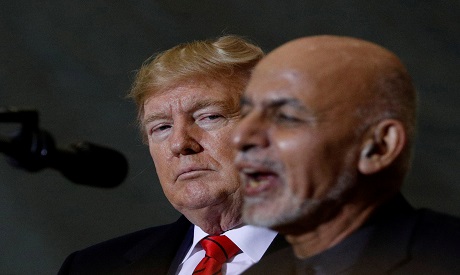 Ashraf Ghani and Donald Trump
