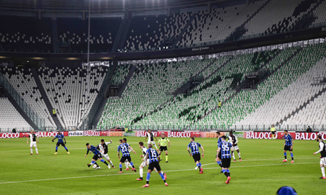 The Serie A soccer match between Inter Milan and Juventus at the Allianz Stadium in Turin, Italy, Su