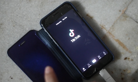 Video-sharing app TikTok on a smartphone