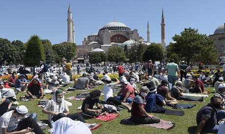 Praying in Hagia Sophia 