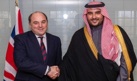 Saudi Prince Khalid bin Salman and UK defense minister Ben Wallace