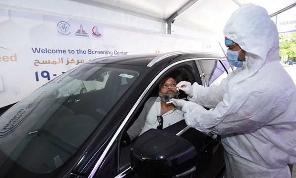 Egypt has established a drive-through coronavirus testing clinic and started testing car drivers