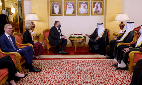 US Secretary of State, Mike Pompeo meets with Bahrain Foreign Minister Abdullatif bin Rashid Al Zaya