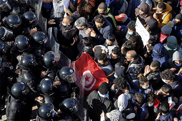 Tunisian protesters	