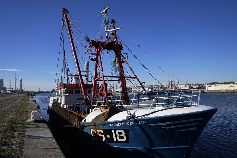 The British trawler  kept by French authorities