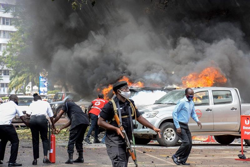 Two explosions hit Uganda s capital Kampala