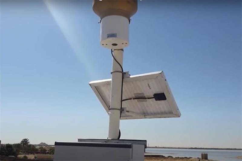 solar powered rainfall detection station