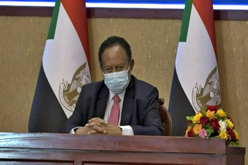  Sudan Prime Minister Abdalla Hamdok during a deal-signing ceremony 