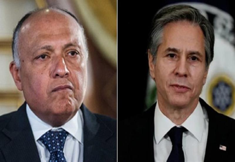 Egyptian foreign minister Sameh Shoukry and US Secretary of the department of state Antony Blinken (