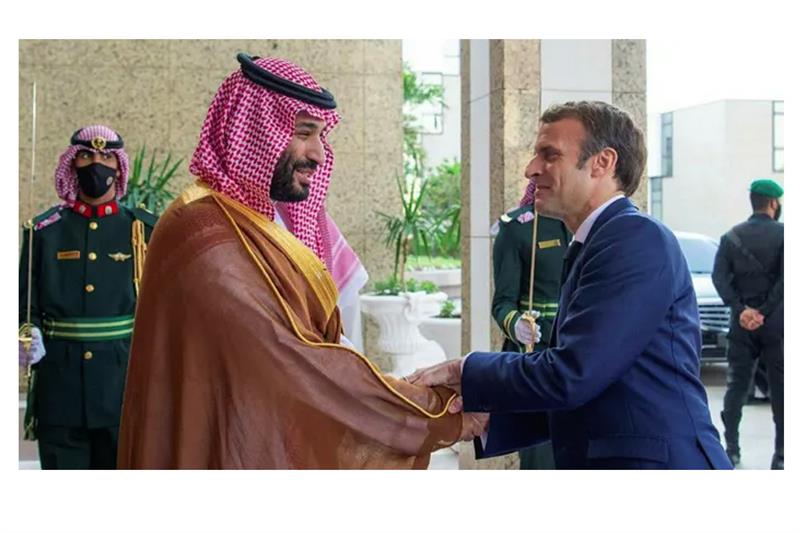 Macron with Mohamed Bin Salman