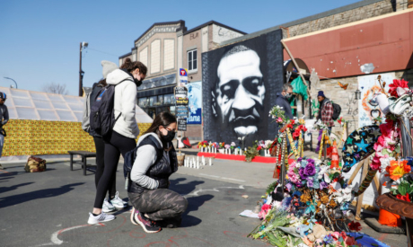 Visitors pay their respects at George Floyd Square