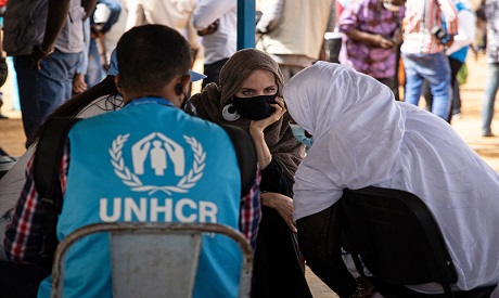 US actress Angelina Jolie, United Nations High Commissioner for Refugees (UNHCR) special envoy