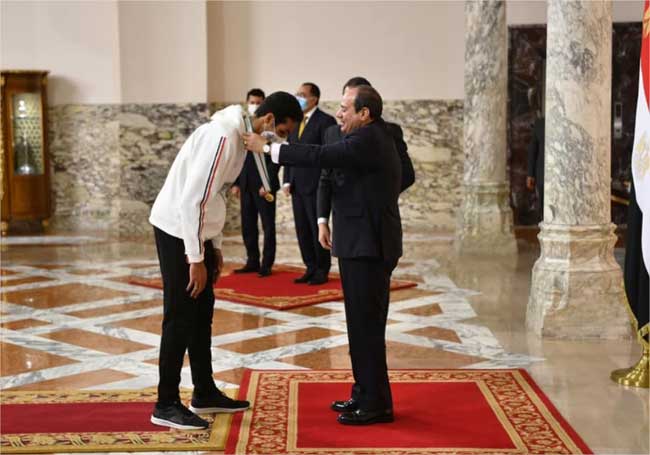 President Sisi Honors Egyptian Athletes Who Won Medals At Tokyo Olympics