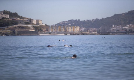 Moroccans swimming 