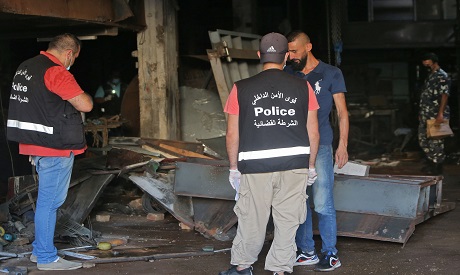 Explosion site in factory, Lebanon