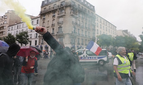  Virus Outbreak France Protests