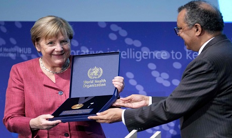 Merkel and WHO Director-General