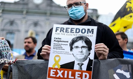 Demonstration for Catalan leader  