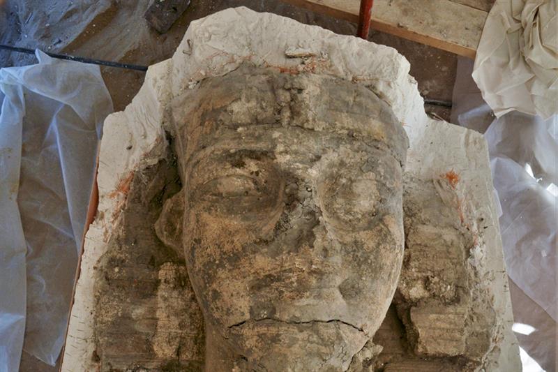 Newly discovered colossus of Amenhotep III