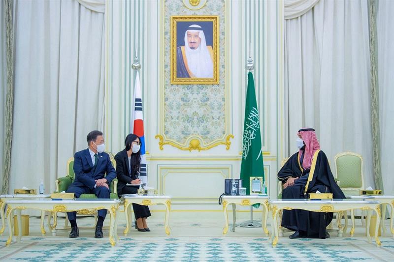 Mohammed bin Salman,  President Moon Jae-in