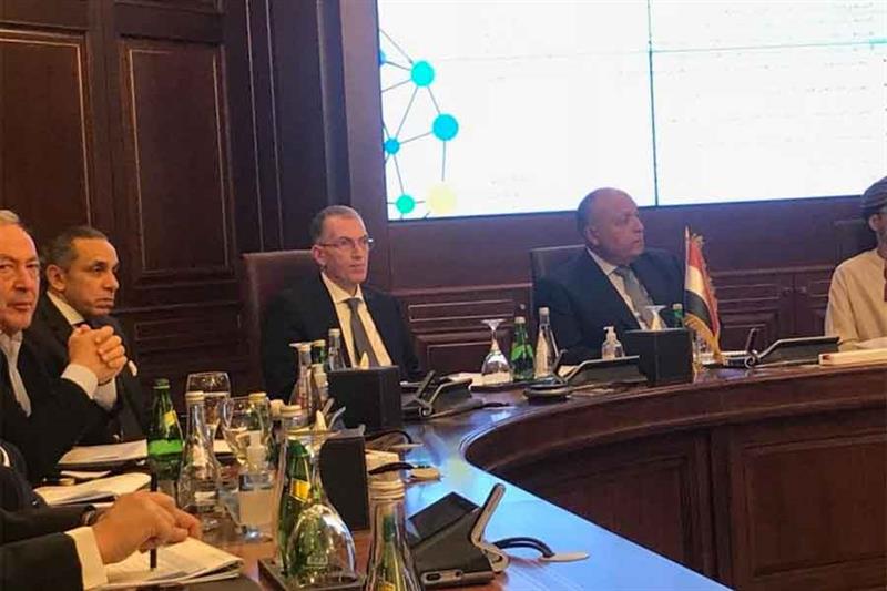 Egypt s Foreign Minister Sameh Shoukry attends the third round of the Egypt-Oman joint business coun
