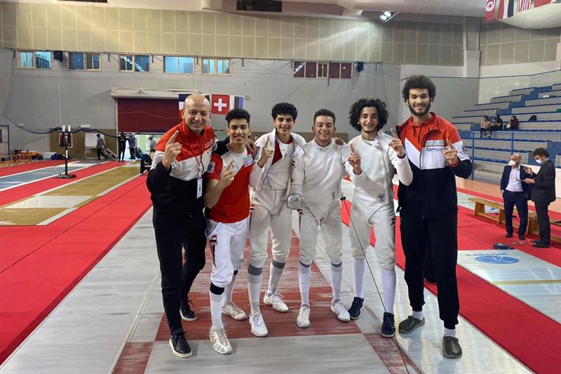 Egyptian fencers won the junior team gold medal at the Sabre World Cup in Bahrain