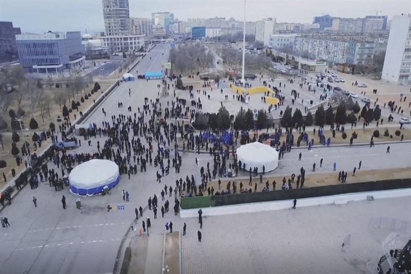 Protesting in Kazakhstan 