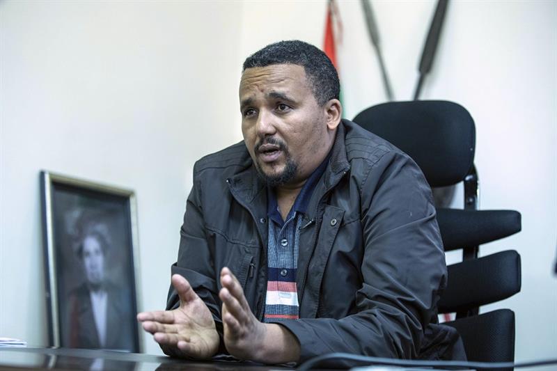 Opposition politician Jawar Mohammed, one of the Ethiopia s most high-profile political detainees gr