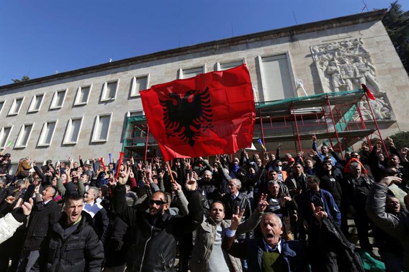 Albania Protesters