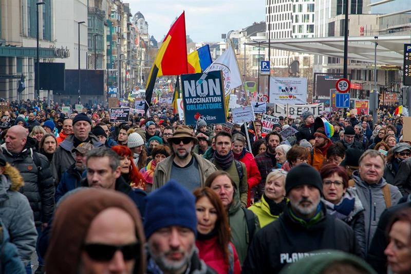  Protest against Covid-19 rules in Belgium