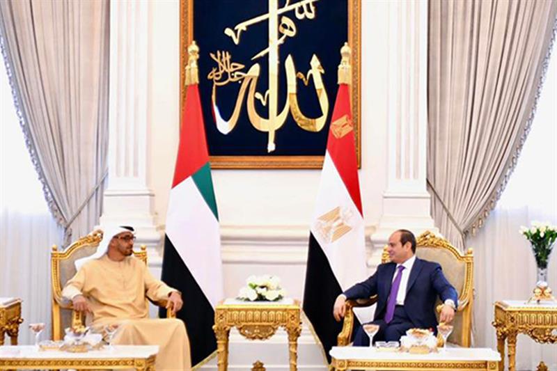 Al-Sisi and Bin Zayed during their meeting in Egypt s New Alamein city in August