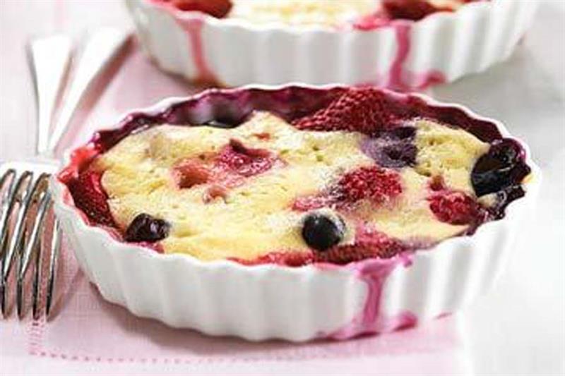Assorted berry pudding
