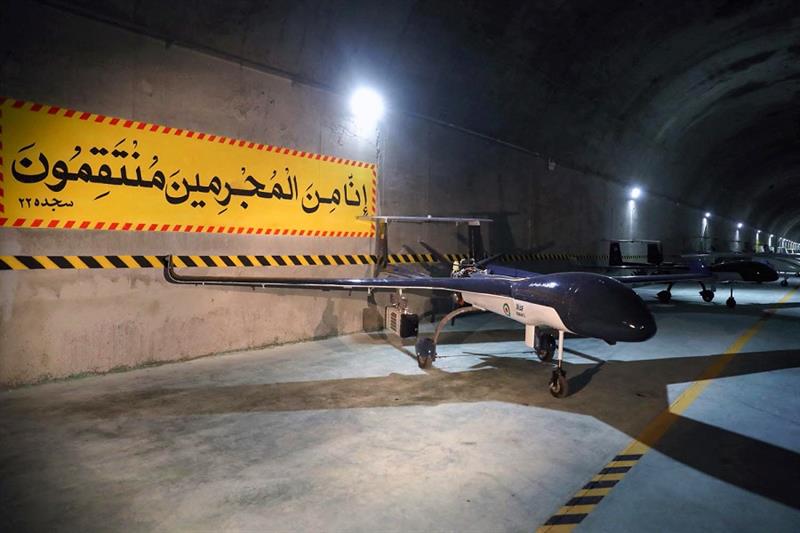 An underground drone base, in an unknown location in Iran
