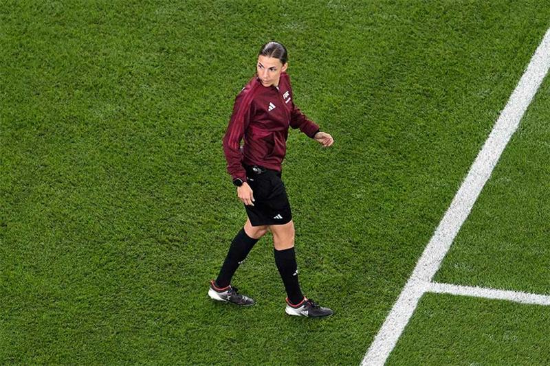 French fourth official Stephanie Frappart looks on during the Qatar 2022 World Cup Group C football 