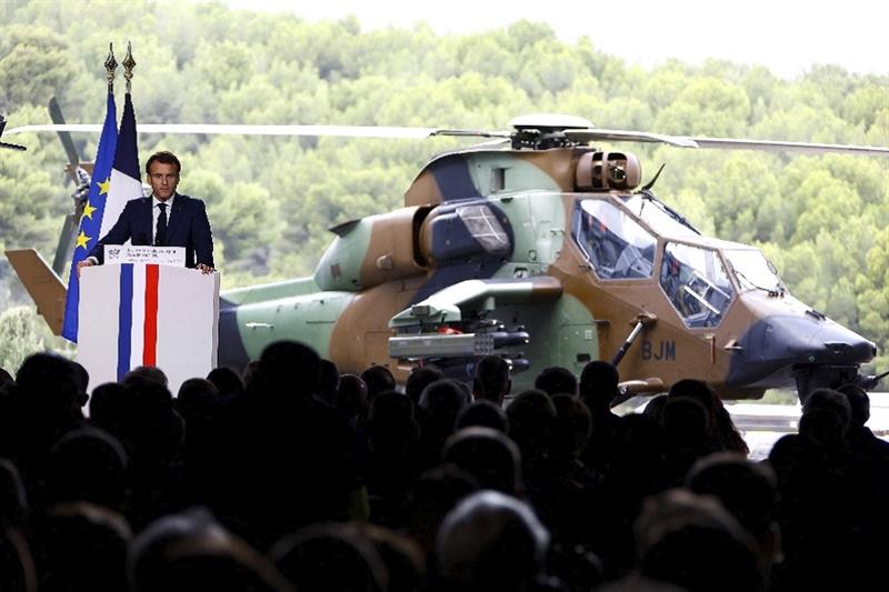Emmanuel Macron at the French Navy base of Toulon