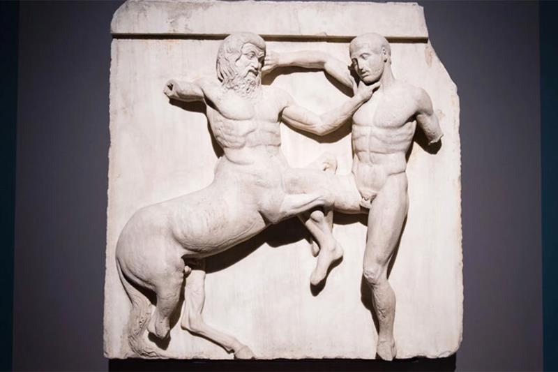 A marble sculpture from the Parthenon, held in the British Museum. AFP