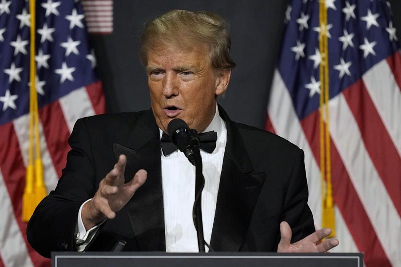 Former President Donald Trump speaks at Mar-a-Lago Friday, Nov. 18, 2022, in Palm Beach, Fla. 
