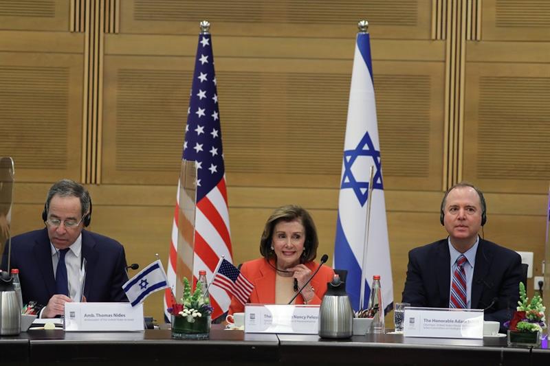 US Speaker of the House of Representatives Nancy Pelosi at the Knesset