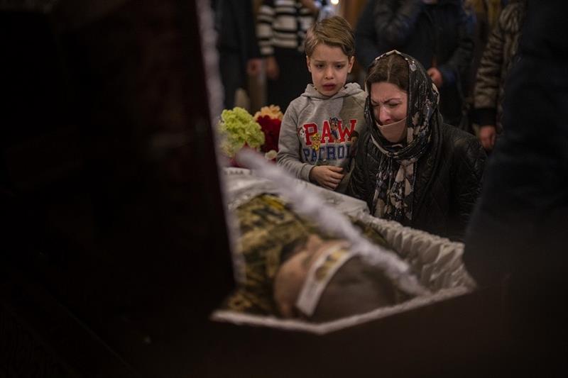 Funeral of the Ukrainian Army captain Anton Sydorov