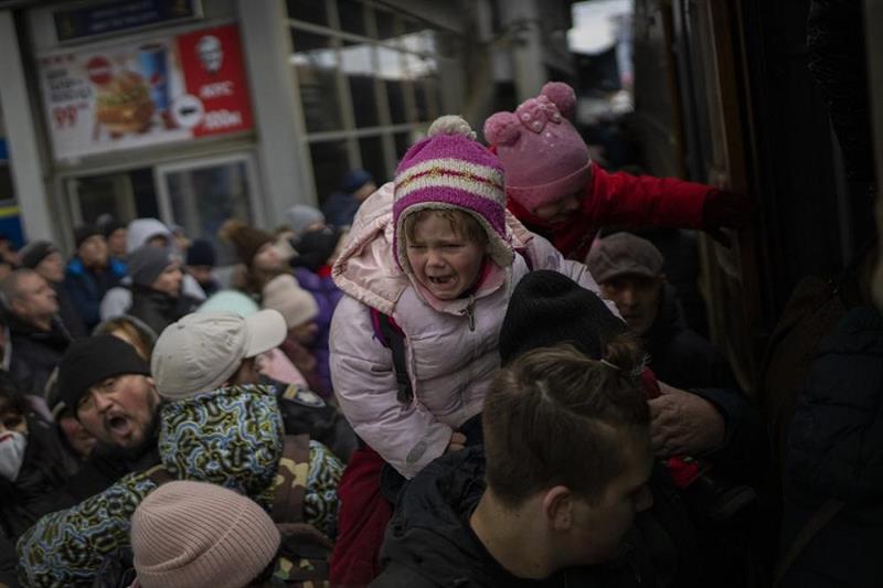 Refugees fleeing the military operation in Ukraine