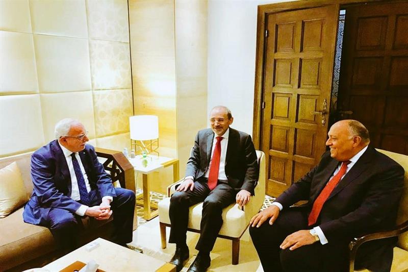 Egyptian, Jordanian and Palestinian FMs