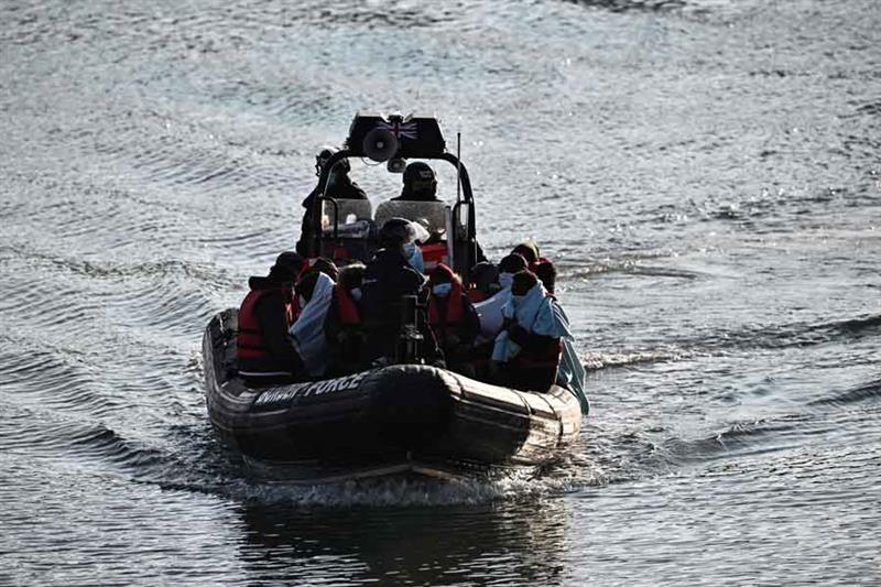 File photo: Migrants picked up at sea while attempting to cross the English Channel, are pictured on
