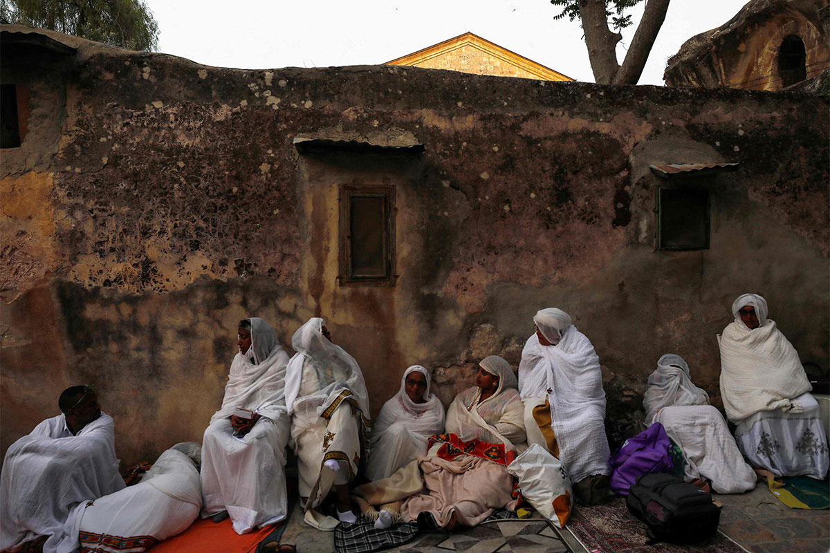 PHOTO GALLERY: Ethiopian Orthodox Christian pilgrims celebrate Easter at Deir Al-Sultan Monastery 